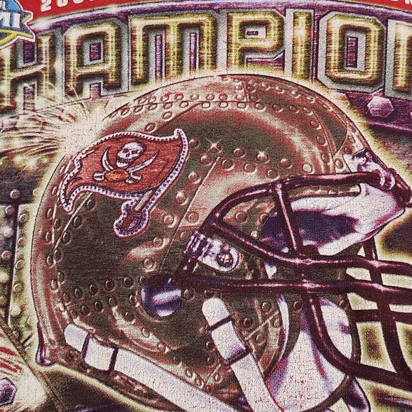 Vintage Tampa Bay Buccaneers‎ Shirt Mens Large NFL Football Champions 2002 Tee - Picture 7 of 13